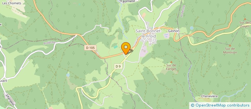 localisation de l'entreprise ADJAO à SAINT-BONNET-LE-FROID