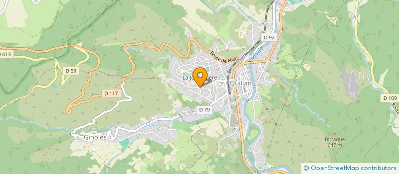 localisation de l'entreprise ADJECTIF à QUILLAN