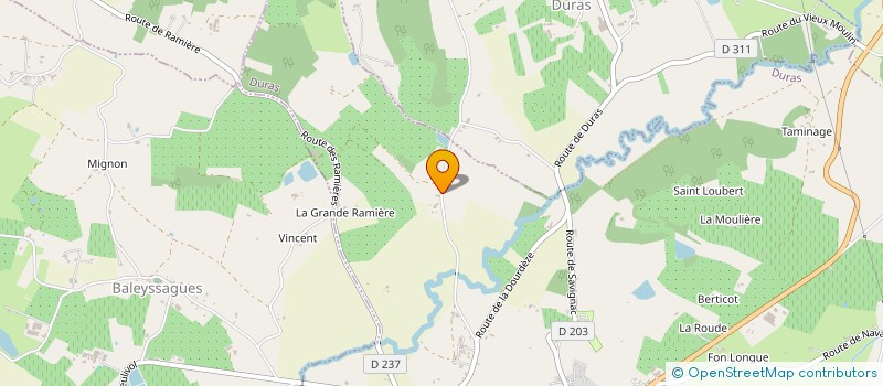 localisation de l'entreprise ADJOBA  DURAS