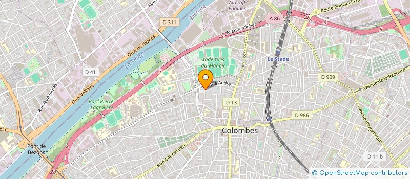 localisation de l'entreprise ADJOUFFOU INFORMATIQUE à COLOMBES