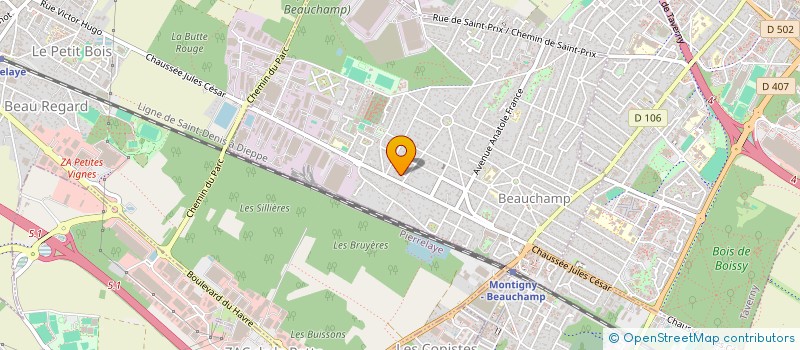 localisation de l'entreprise ADK  BEAUCHAMP