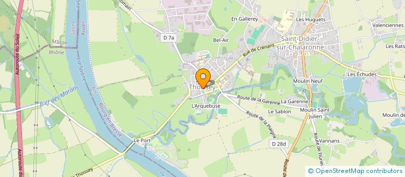 localisation de l'entreprise ADL à THOISSEY
