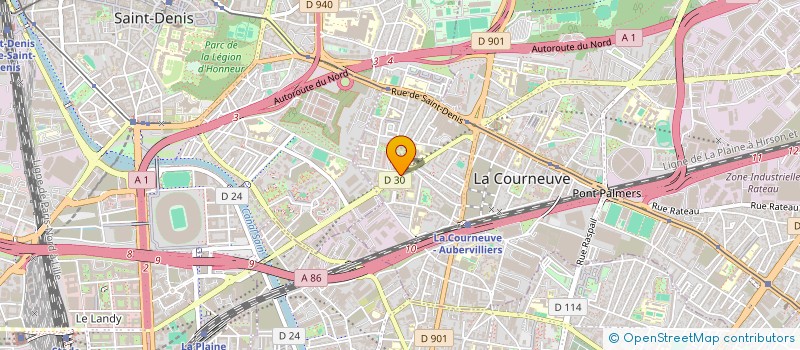 localisation de l'entreprise ADL STRAT à LA COURNEUVE