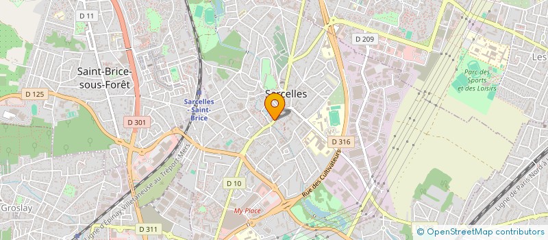 localisation de l'entreprise ADLENE COIFFURE à SARCELLES