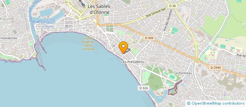 localisation de l'entreprise ADLF IMMO à LES SABLES D'OLONNE