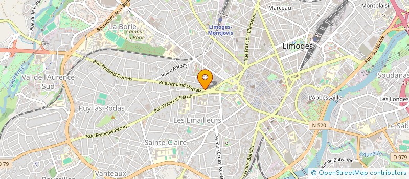 localisation de l'entreprise ADLIB à LIMOGES