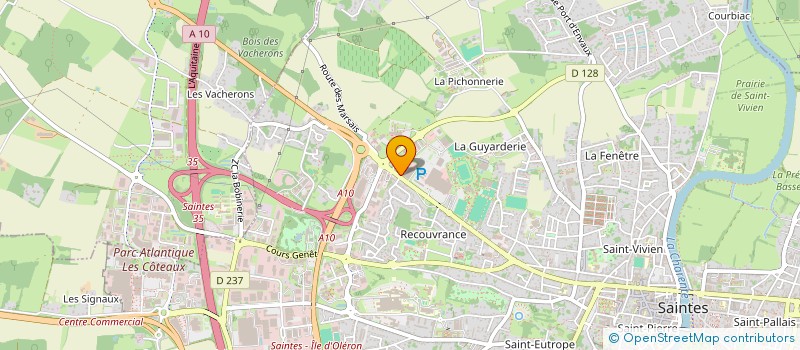 localisation de l'entreprise ADLS LITERIE à SAINTES