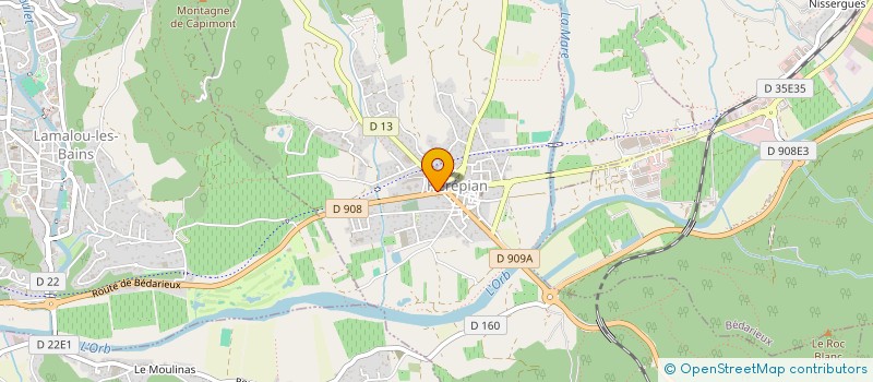 localisation de l'entreprise ADM (AEDIFIS DIAGNOSTIC ET MESURAGES)  HEREPIAN