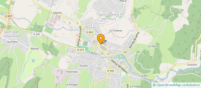 localisation de l'entreprise ADM ELECTROMENAGER à SAINT-CERE