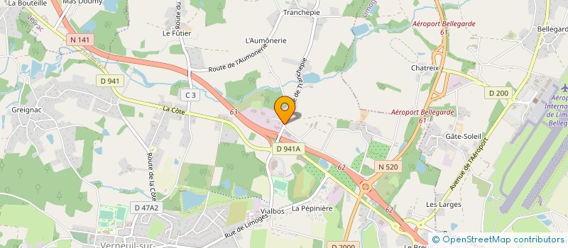 localisation de l'entreprise ADM PEINTURES à VERNEUIL-SUR-VIENNE