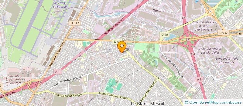localisation de l'entreprise ADM RENOV à LE BLANC-MESNIL