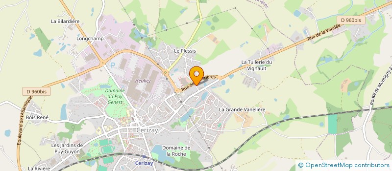 localisation de l'entreprise ADM TRANSPORTS à CERIZAY