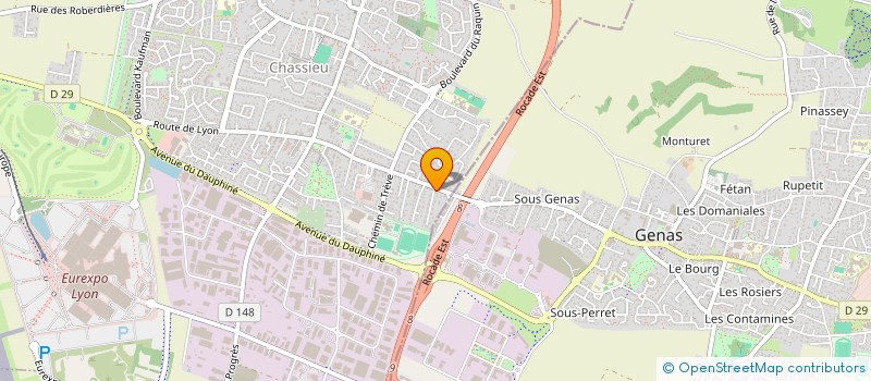 localisation de l'entreprise ADMA  CHASSIEU