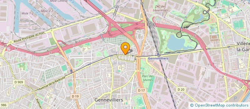 localisation de l'entreprise ADMETRE à GENNEVILLIERS