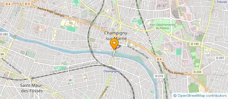 localisation de l'entreprise ADMM RENOVATION MACONNERIE SOLS BETON à CHAMPIGNY-SUR-MARNE