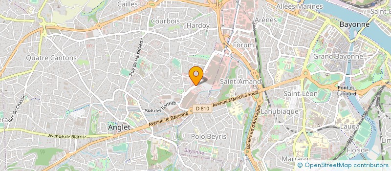 localisation de l'entreprise ADMR ADOUR ET NIVE à ANGLET