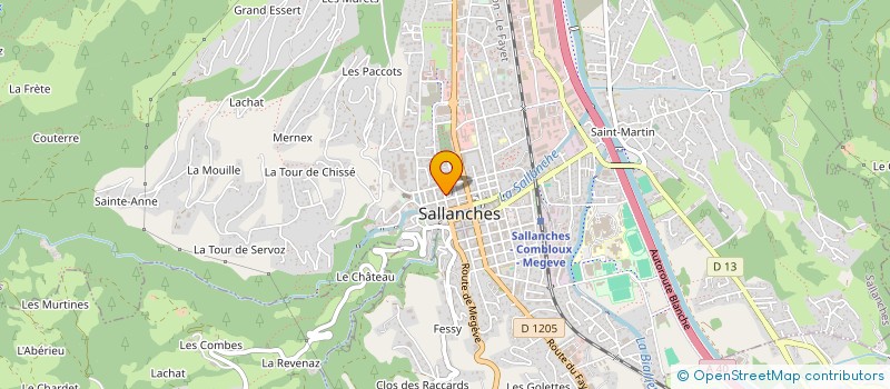 localisation de l'entreprise ADMR AIGUILLE DE WARENS  SALLANCHES