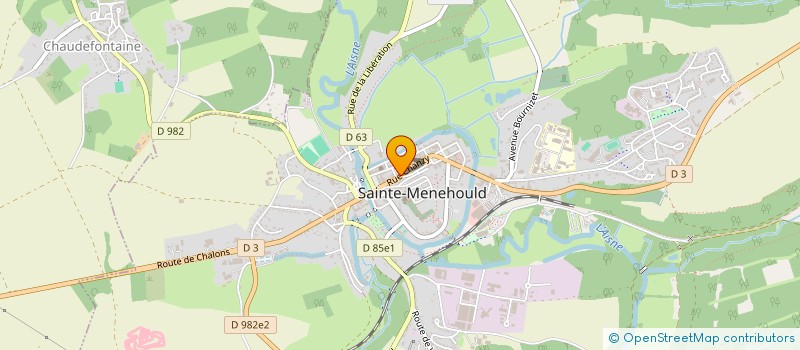 localisation de l'entreprise ADMR ARGONNE VALLAGE REFERENCE SERVICE A LA PERSONNE à SAINTE-MENEHOULD
