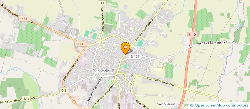 localisation de l'entreprise ADMR BARBEZIEUX BAIGNES  BARBEZIEUX-SAINT-HILAIRE