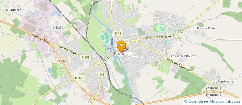 localisation de l'entreprise ADMR BOISCHAUT NORD à BUZANCAIS