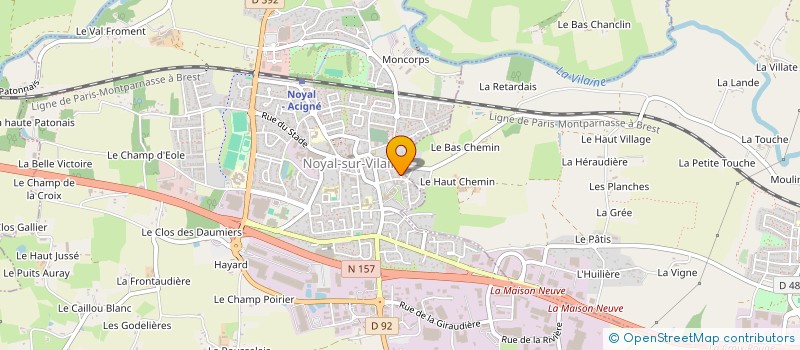 localisation de l'entreprise ADMR BORDS DE VILAINE à NOYAL-SUR-VILAINE