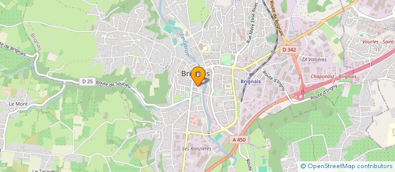 localisation de l'entreprise ADMR BRIGNAIS VOURLES à BRIGNAIS