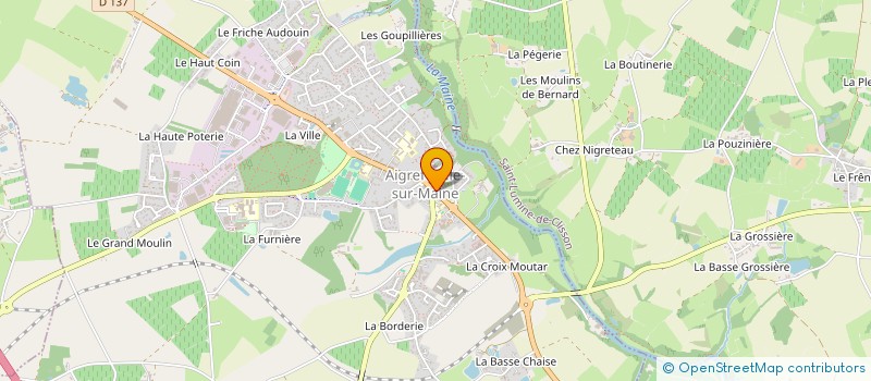 localisation de l'entreprise ADMR DE LA CHAPELLE HEULIN à AIGREFEUILLE-SUR-MAINE