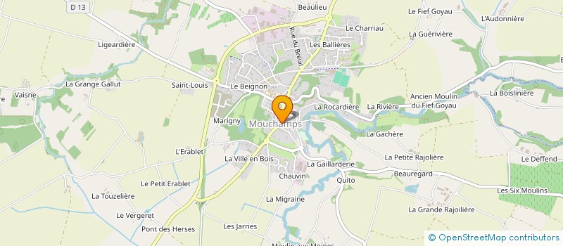 localisation de l'entreprise ADMR DE MOUCHAMPS à MOUCHAMPS