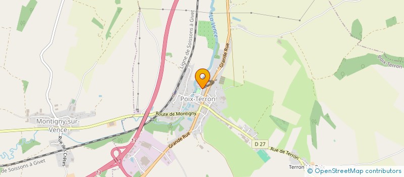 localisation de l'entreprise ADMR DE POIX TERRON & DES ENVIRONS à POIX-TERRON