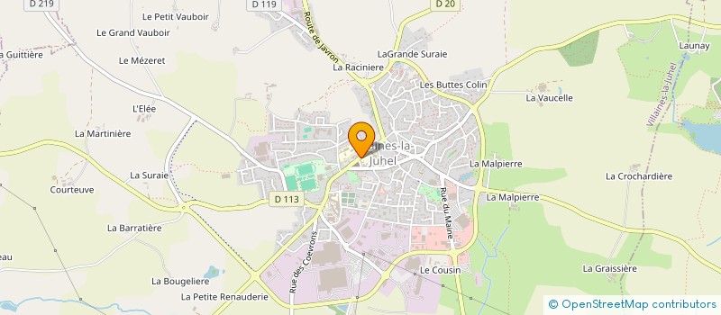 localisation de l'entreprise ADMR DE VILLAINES LA JUHEL  VILLAINES-LA-JUHEL