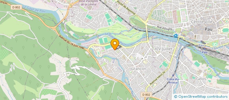 localisation de l'entreprise ADMR DES COTEAUX à JURANCON