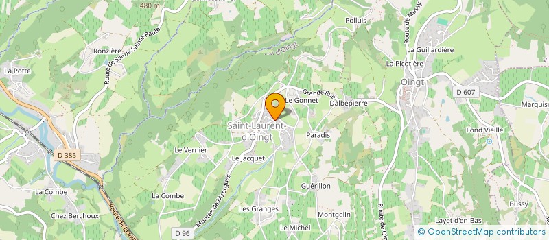 localisation de l'entreprise ADMR DES COTEAUX D AZERGUES  VAL D'OINGT