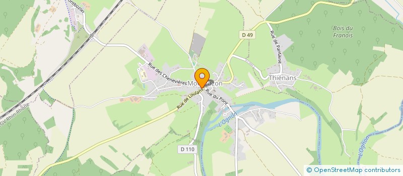 localisation de l'entreprise ADMR DES DEUX VALLEES à MONTBOZON