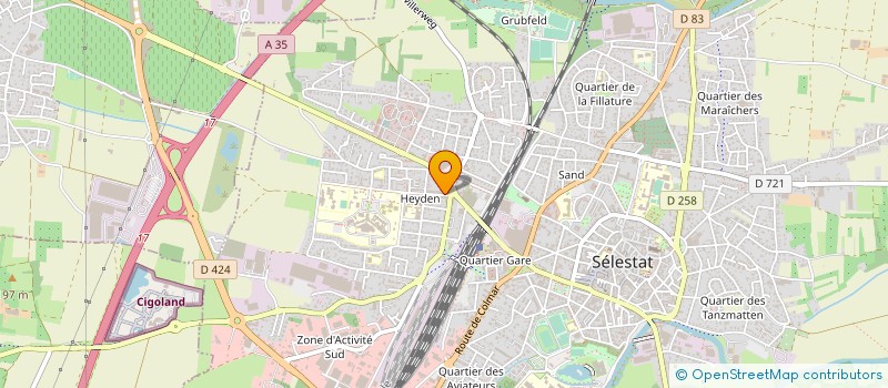 localisation de l'entreprise ADMR DES VALLEES à SELESTAT