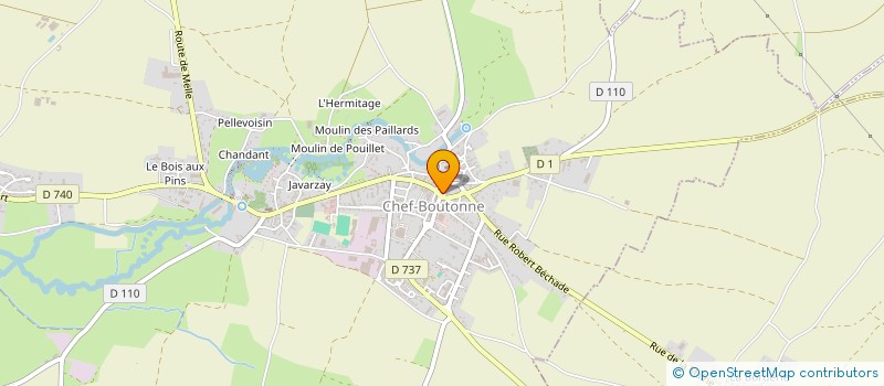localisation de l'entreprise ADMR DU CHEF BOUTONNAIS ET DU SAUZEEN à CHEF-BOUTONNE