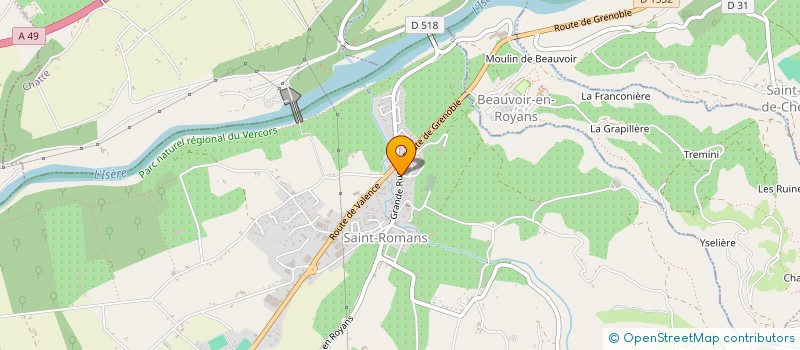 localisation de l'entreprise ADMR DU ROYANS SSIAD à SAINT-ROMANS