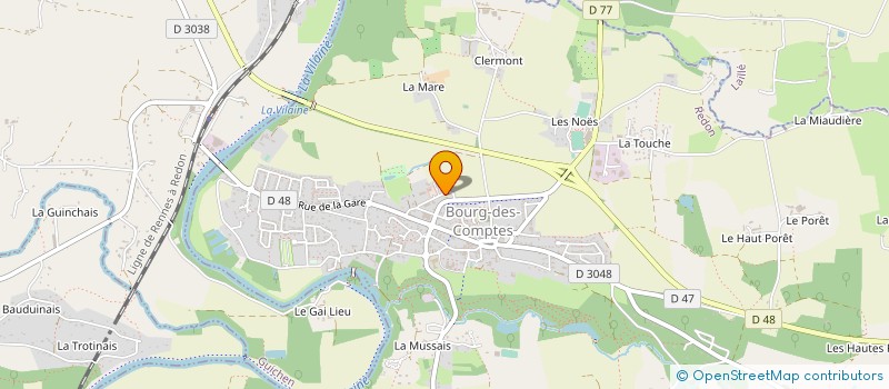 localisation de l'entreprise ADMR DU SECTEUR DE GUICHEN à BOURG-DES-COMPTES