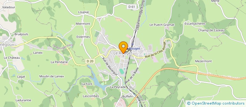 localisation de l'entreprise ADMR DU SEGALA à LE ROUGET-PERS