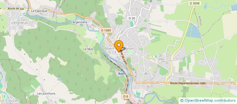 localisation de l'entreprise ADMR ENTRE RIVES ET COTEAUX à SAINTE-AGATHE-LA-BOUTERESSE