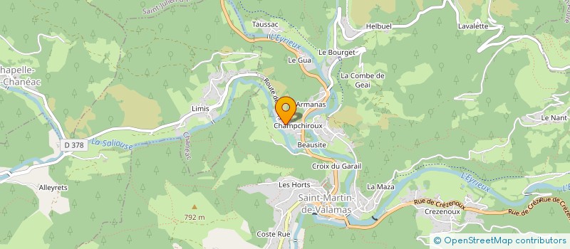localisation de l'entreprise ADMR EYRIEUX-OUVEZE à SAINT-MARTIN-DE-VALAMAS