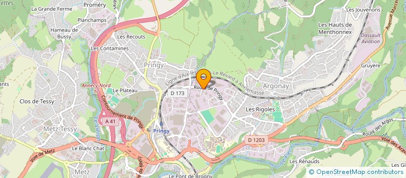 localisation de l'entreprise ADMR FAMILLE 74 à ARGONAY