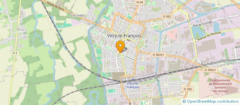 localisation de l'entreprise ADMR LES 3 UNIONS REFERENCE SERVICE A LA PERSONNE à VITRY-LE-FRANCOIS