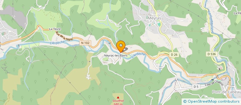 localisation de l'entreprise ADMR LES 5 VALLEES à MEYRAS
