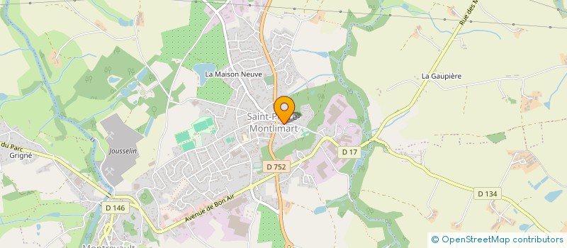 localisation de l'entreprise ADMR LES MINES D'OR à MONTREVAULT-SUR-EVRE