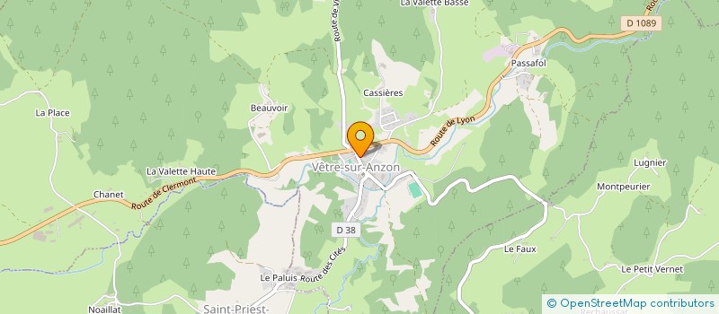 localisation de l'entreprise ADMR LES MONTAGNES FOREZIENNES  VETRE-SUR-ANZON