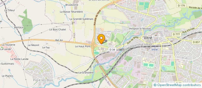 localisation de l'entreprise ADMR MULTISERVICES DE VITRE à VITRE