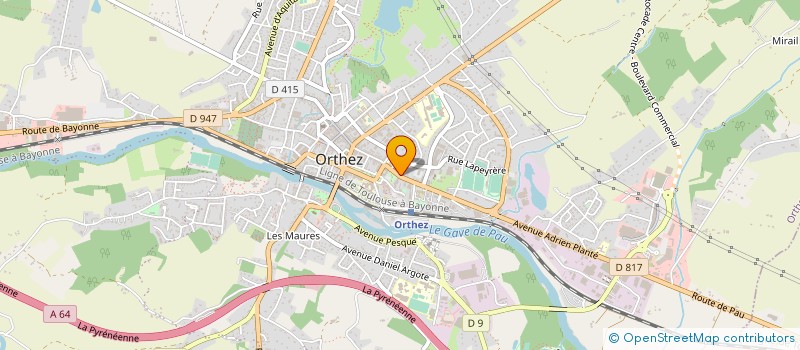 localisation de l'entreprise ADMR ORTES A NOUSTE  ORTHEZ