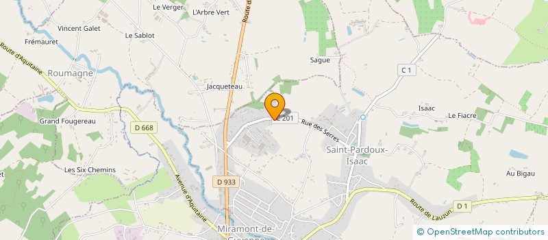 localisation de l'entreprise ADMR SAINT PARDOUX LEVIGNAC à SAINT-PARDOUX-ISAAC
