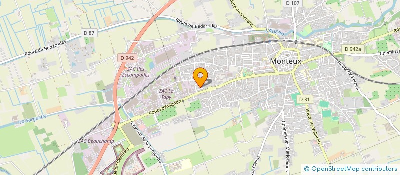 localisation de l'entreprise ADMR - SERVICE FAMILLE  MONTEUX