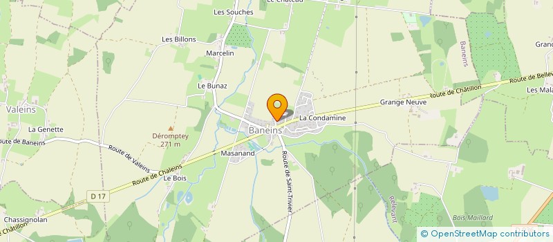 localisation de l'entreprise ADMR ST TRIVIER SUR MOIGNANS  BANEINS